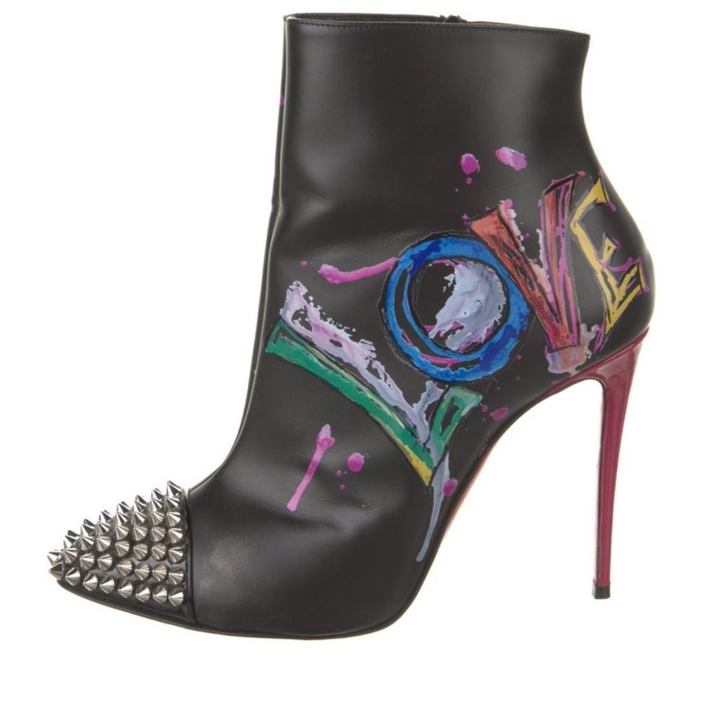 Christian Louboutin Studded Leather Booties